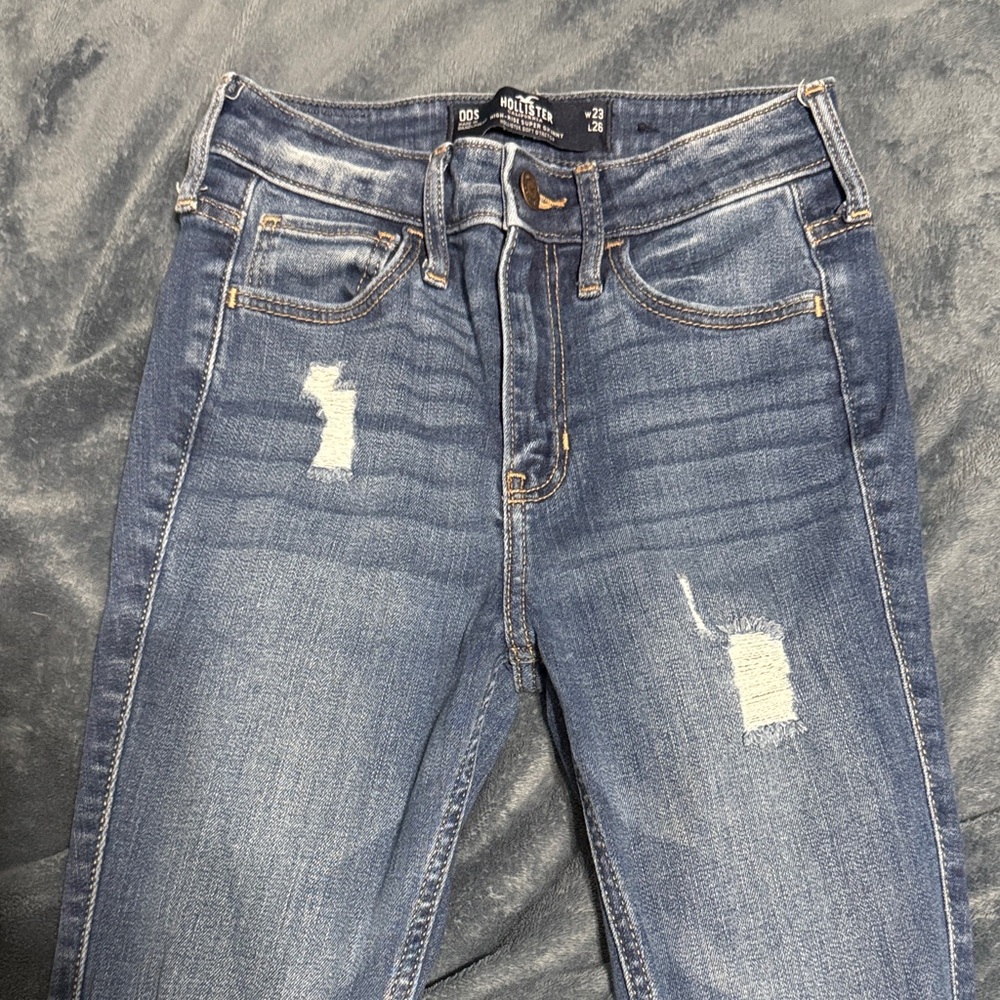 Hollister Dark Blue Ripped Jeans